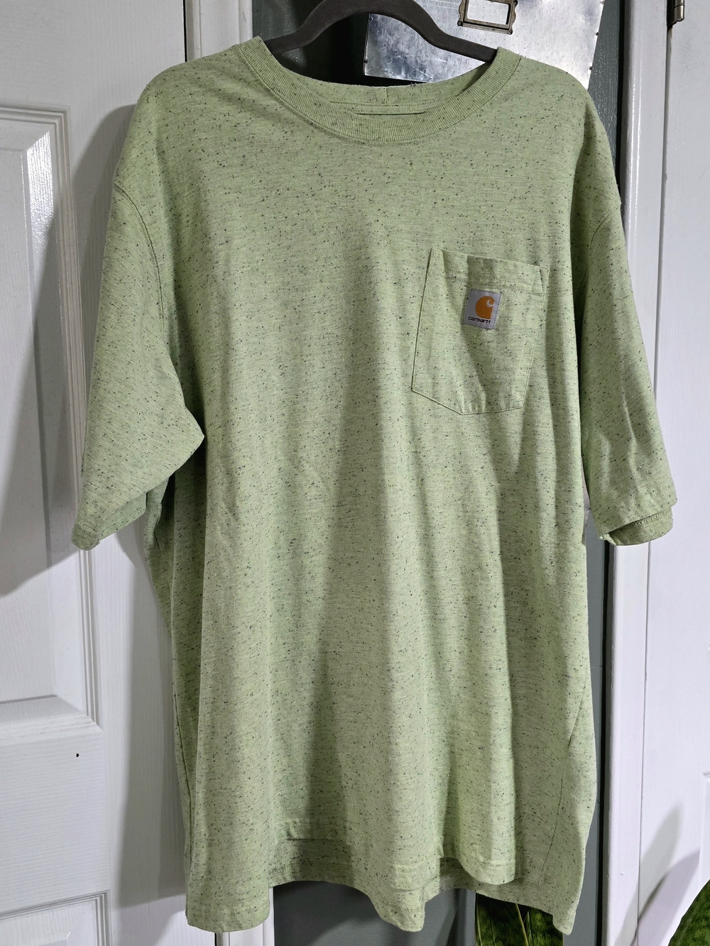 Carhartt Short-Sleeve Pocket Tee in Heathered Light Green